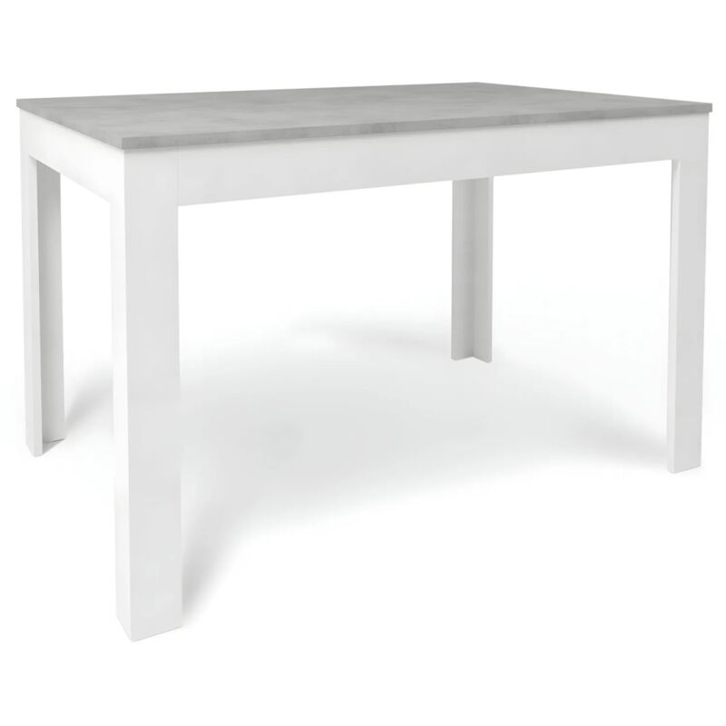 foto del prodotto sarmog tavolo allungabile da pranzo 120x80 cm cemento e bianco