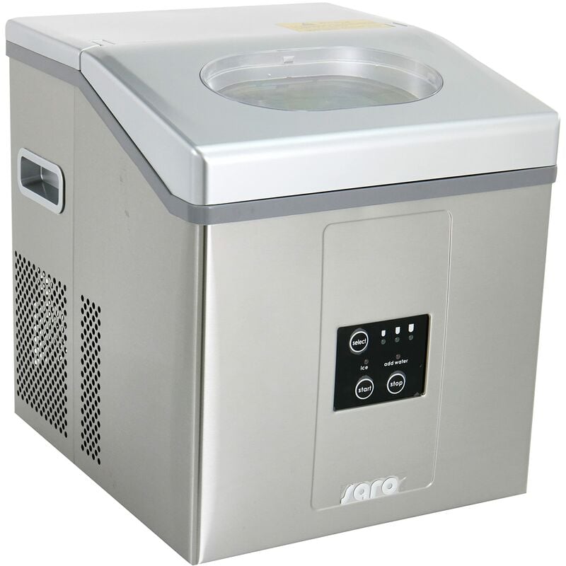 foto del prodotto saro eb 15 macchina per cubetti di ghiaccio 15 kg 24 h 230 v 1 ph 0,16 kw 3 dimensioni di cubetti di ghiaccio selezionabili raffreddamento ad aria