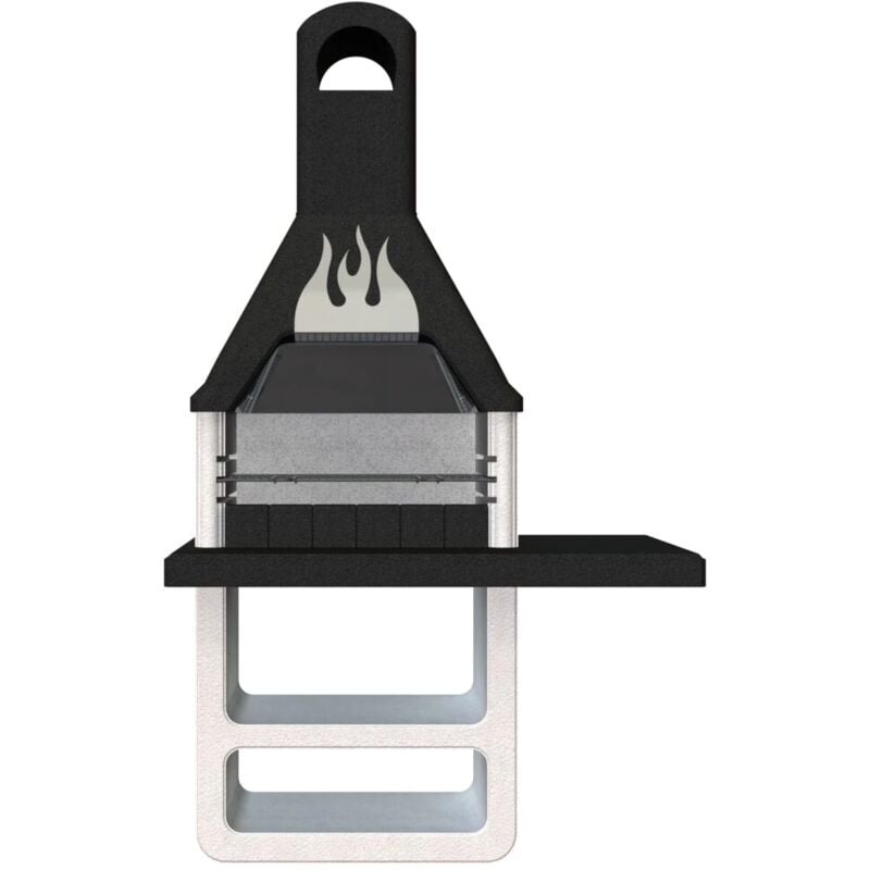 foto del prodotto sarom barbecue a legna o carbonella in calcestruzzo fuoco prometeo 125x64x215,5 cm