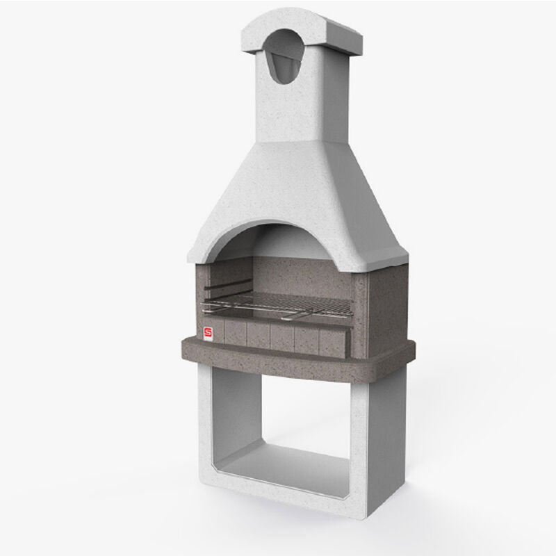 foto del prodotto sarom barbecue in muratura cemento 88x58xh197,3cm giardino esterno columbia
