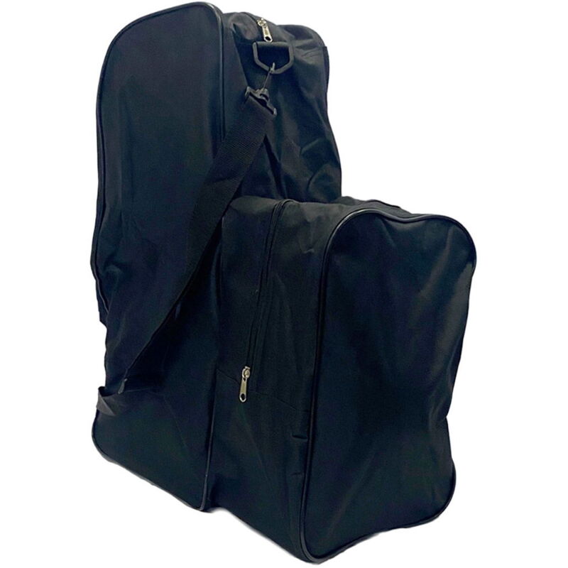 foto del prodotto sartore borsa extralarge per stivali cap e frustino in tessuto sintetico nero e tracolla