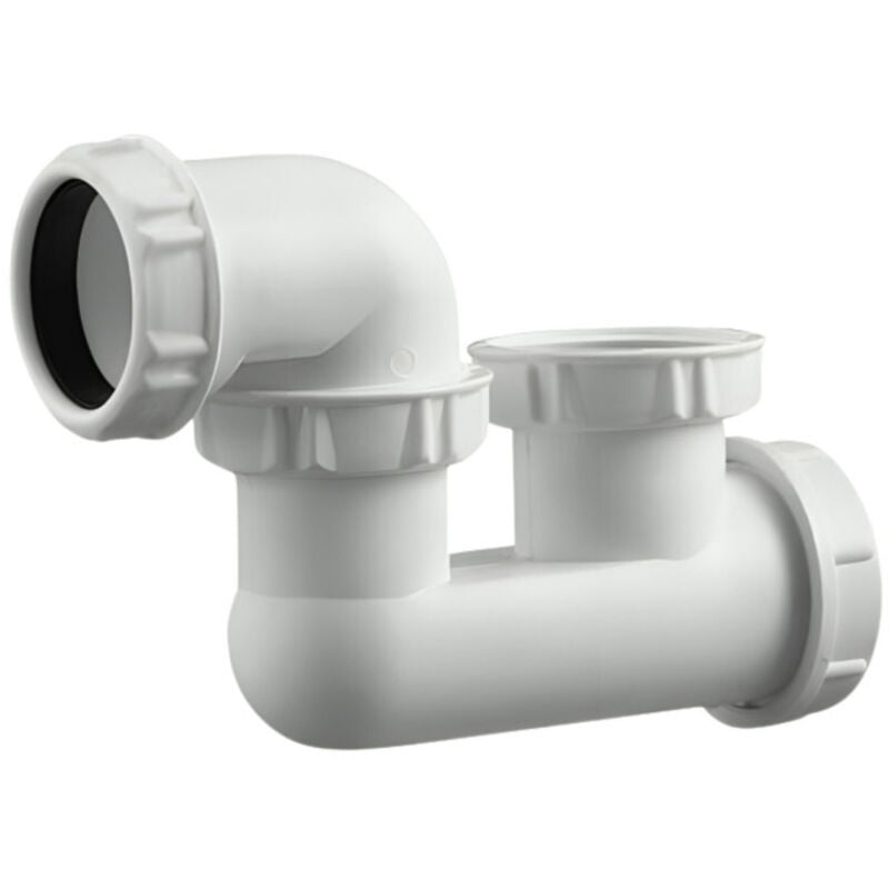 foto del prodotto sas - sifone da bagno girevole, uscita orizzontale 40 mm, tappo di ispezione, nf en 274