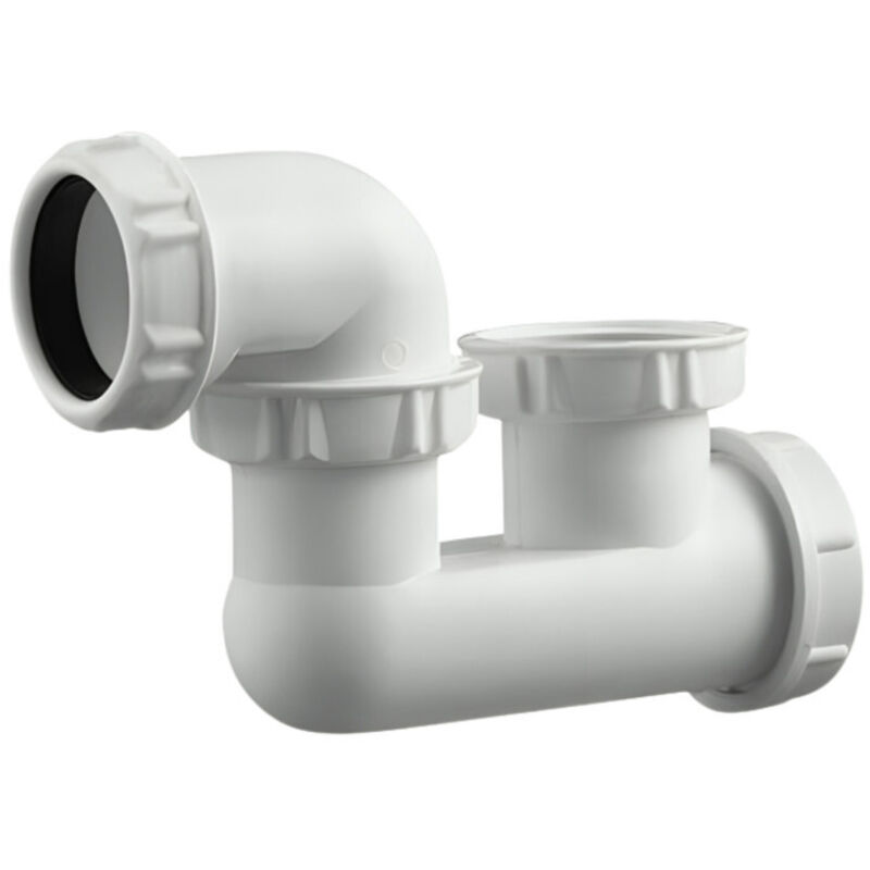 foto del prodotto sas sifone incernierato in pvc con tappo d ispezione 0203008