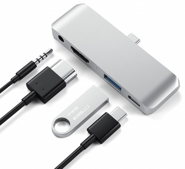 foto del prodotto satechi st tcmphm hub di interfaccia usb 3.2 gen 1 3.1 gen 1 type c 5000 mbit s grigio