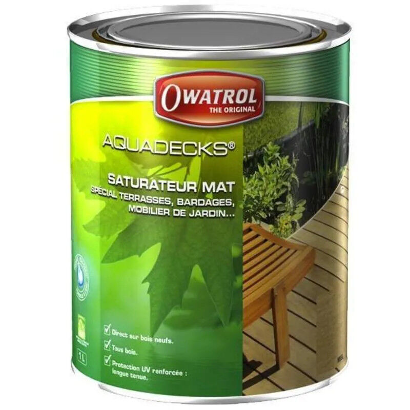 foto del prodotto saturatore per legno opaco all acqua per interni esterni, miele, 1 litro.