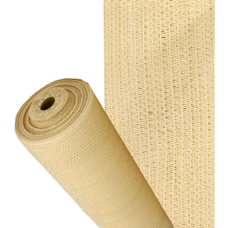 immagine 0 del prodotto saturnia rotolo di rete ombreggiante 1,0 x 50 metri, riduce le radiazioni, protegge giardini e terrazze, regola la temperatura, colore beige