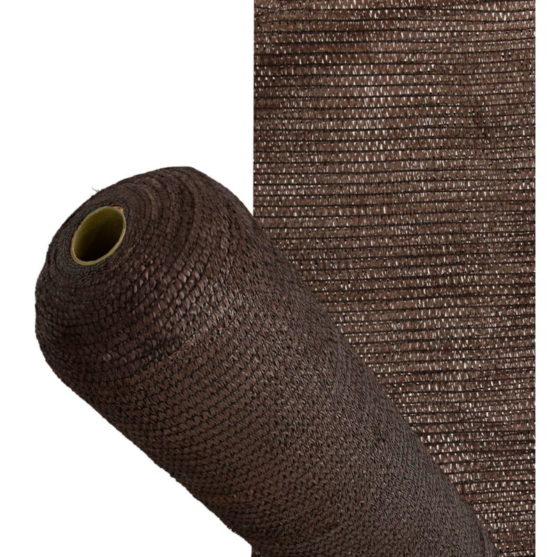 foto del prodotto saturnia - rotolo di rete ombreggiante 1 x 50 metri, riduce le radiazioni, protegge giardini e terrazze, regola la temperatura, colore marrone