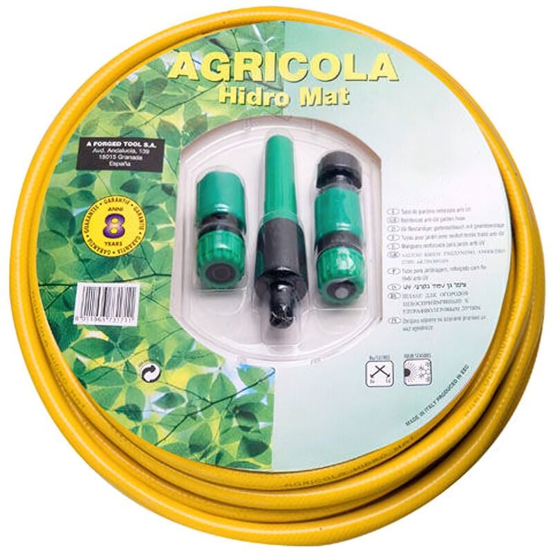 foto del prodotto saturnia tubo hydro mat giallo 15 mm. 5 8 rotolo da 25 metri con accessori