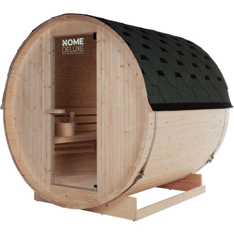 foto del prodotto sauna a botte da esterno lahti l 195 x 180 cm per 4 persone home deluxe