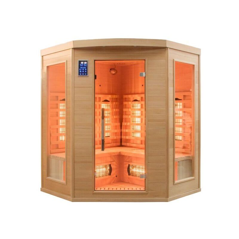 foto del prodotto sauna infrarossi 3 4 posti apollon quarz con cromoterapia