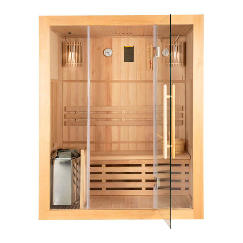 foto del prodotto sauna tradizionale skyline l 150 x 120 cm per 3 persone home deluxe