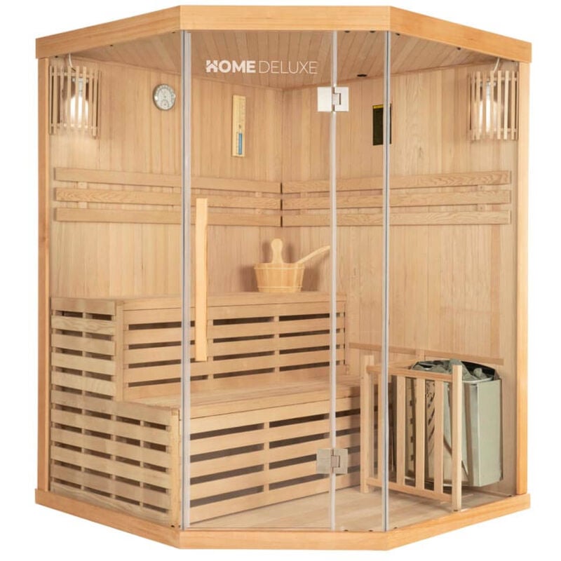 foto del prodotto sauna tradizionale skyline xl 150 x 150 cm per 3 persone home deluxe