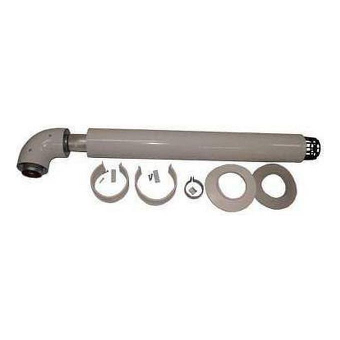 foto del prodotto saunier duval kit fumi orizzontale con terminale antivento e curva 90 60 100mm