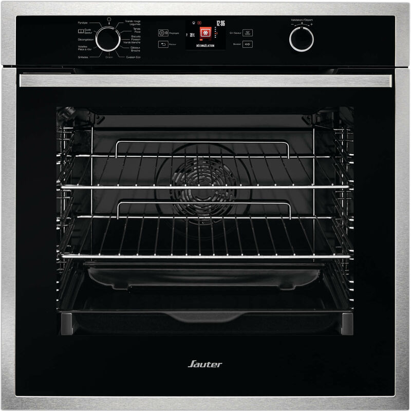 foto del prodotto sauter forno multifunzione integrato 73l 60cm a acciaio inox pirolisi nero sop5585x