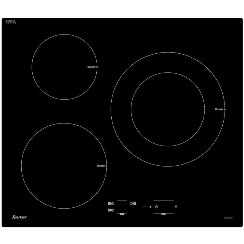 foto del prodotto sauter piano cottura a induzione 60 cm 3 fuochi 7200 w nero spi4367b