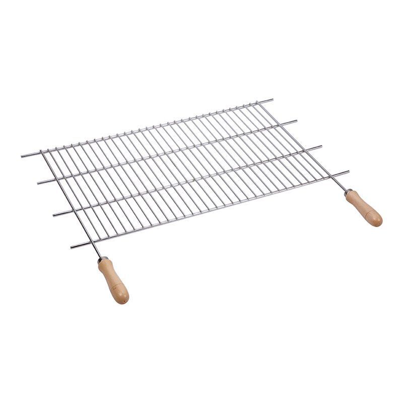 foto del prodotto sauvic griglia per barbecue in zinco. 100x40cm manici in legno