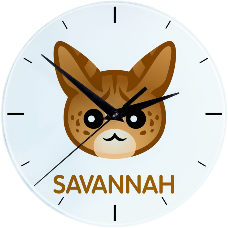 foto del prodotto savannah orologio in mdf con grafica e scritta di art dog