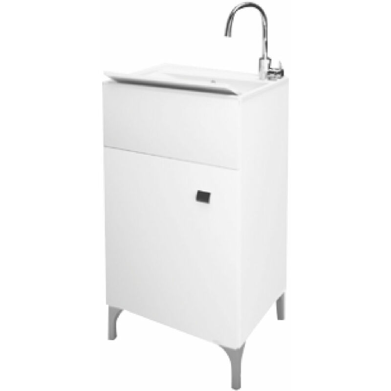 foto del prodotto savinidue mobile lavatoio anta singola cm 45 x 50 x h.83 bianco lucido