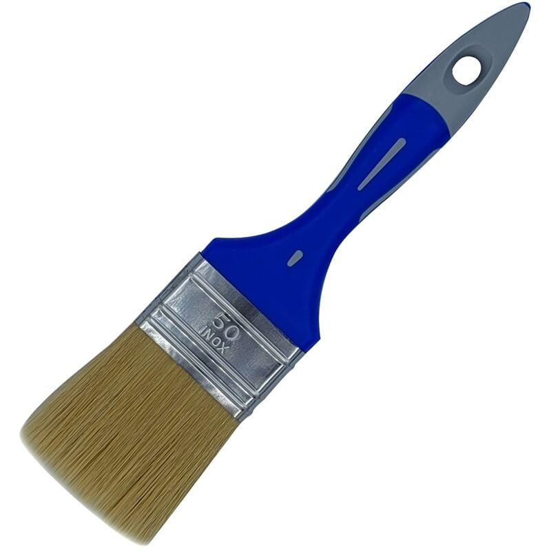 foto del prodotto savy pennello piatto bimateriale, vernice opaca, velluto e satinato, larghezza 50 mm, blu