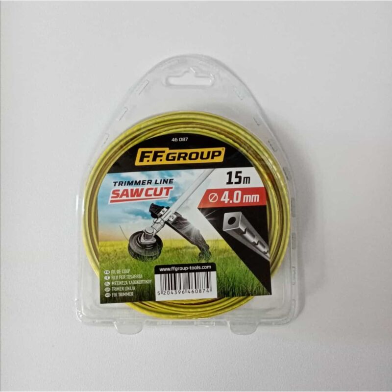 foto del prodotto saw cut filo decespugliatore quadro seghettato in nylon da 3,0mm rotolo da 15mt