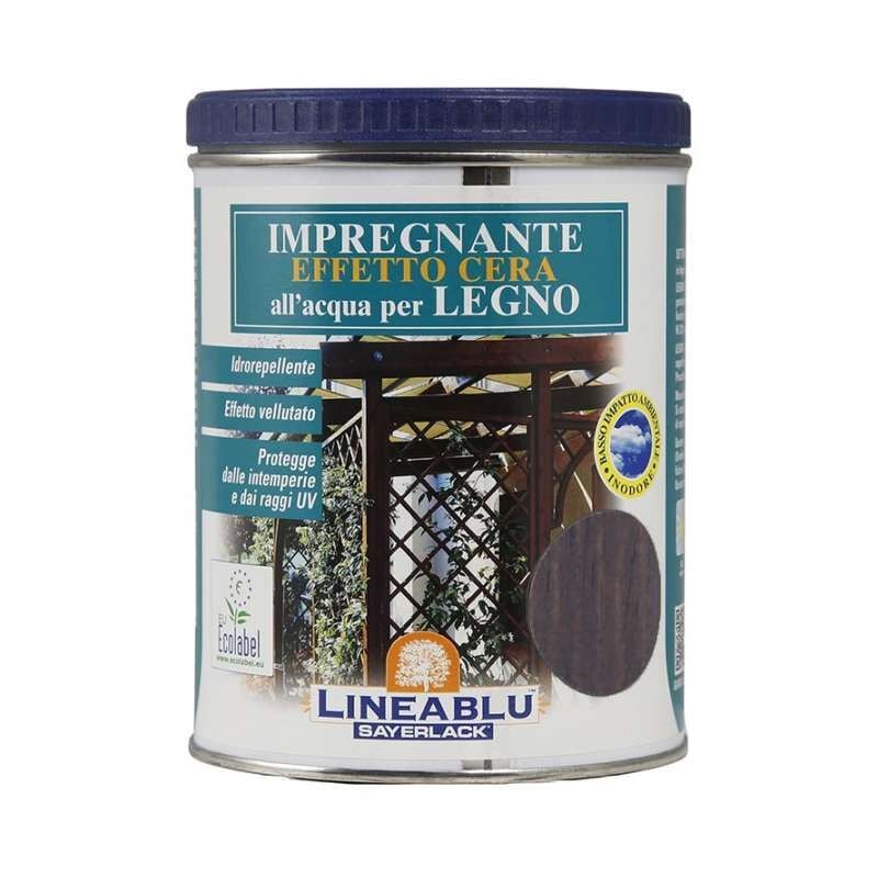 foto del prodotto sayerlack impregnante all acqua effetto cera per legno per esterno hi 2213 noce scuro ml.750