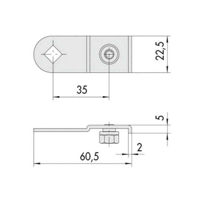 foto del prodotto sbalzo aste mm 60,5 pz 2 06418 00 0 cisa