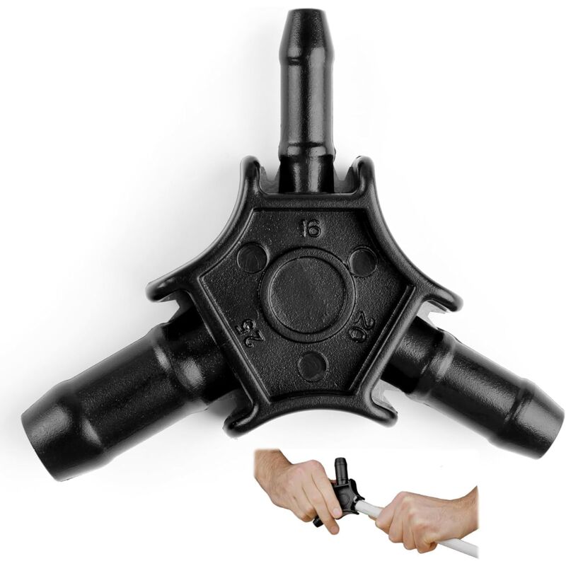 foto del prodotto sbavatore multistrato e calibratore multistrato diametro 16 20 25, utensile multifunzionale per tubi multistrato calibratore sbavatore con