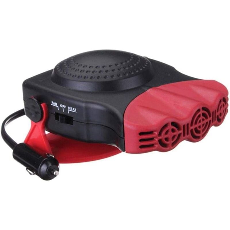 foto del prodotto sbrinatore per parabrezza auto, ventola di riscaldamento a tre fori da 12 v, riscaldatore portatile per auto, riscaldatore portatile per auto,