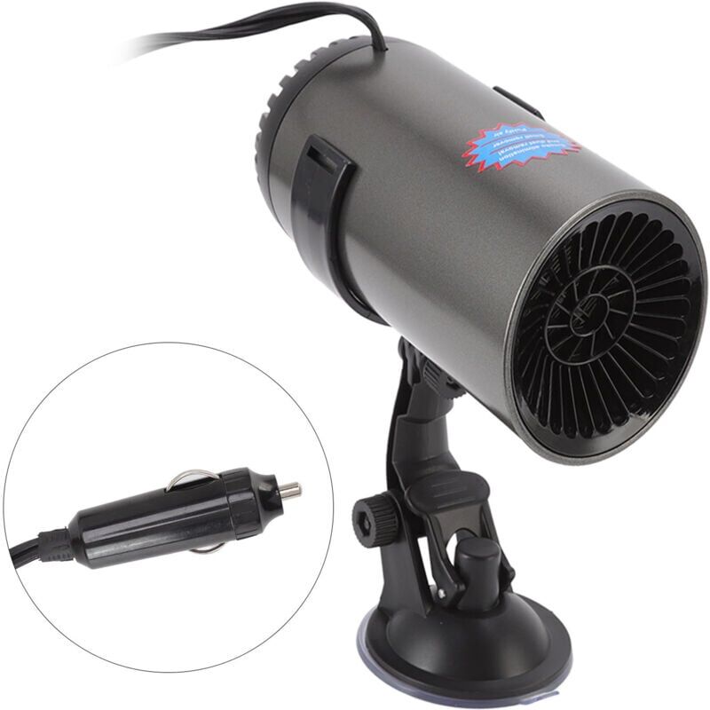 foto del prodotto sbrinatore portatile per auto con accendisigari, riscaldamento rapido, caldo e freddo, con supporto rotante 12v