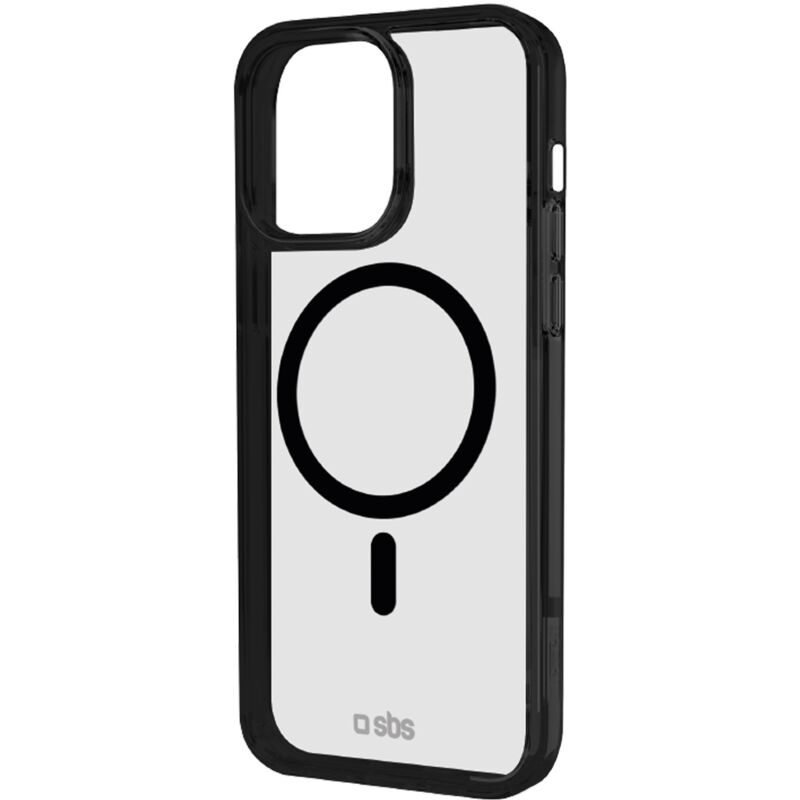 foto del prodotto sbs cover per iphone 15 pro max con bordi colorati compatibile con ricarica magsafe