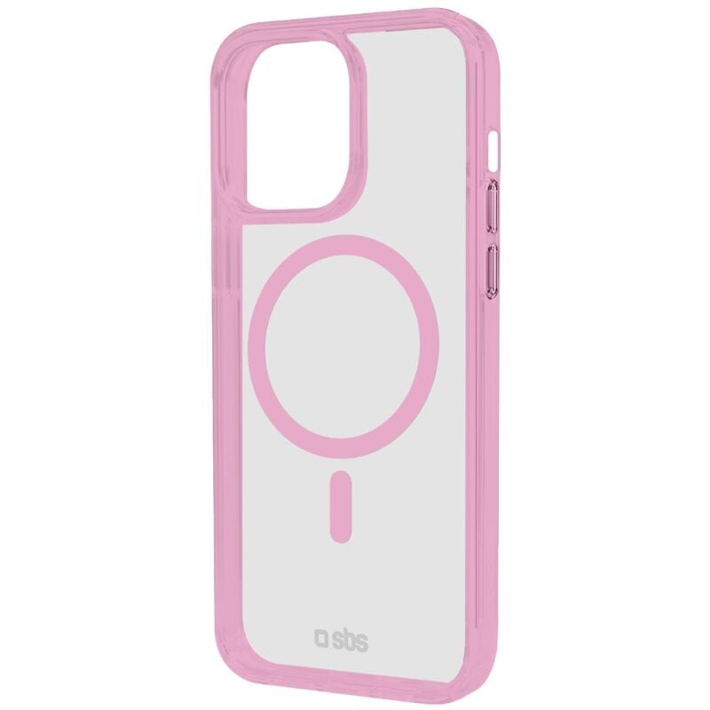 foto del prodotto sbs cover per iphone 15 pro max con bordi colorati compatibile con ricarica magsafe