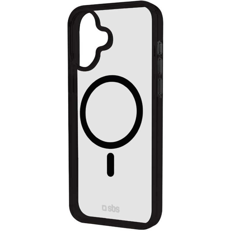 foto del prodotto sbs cover per iphone 16 con bordi colorati compatibile con ricarica magsafe