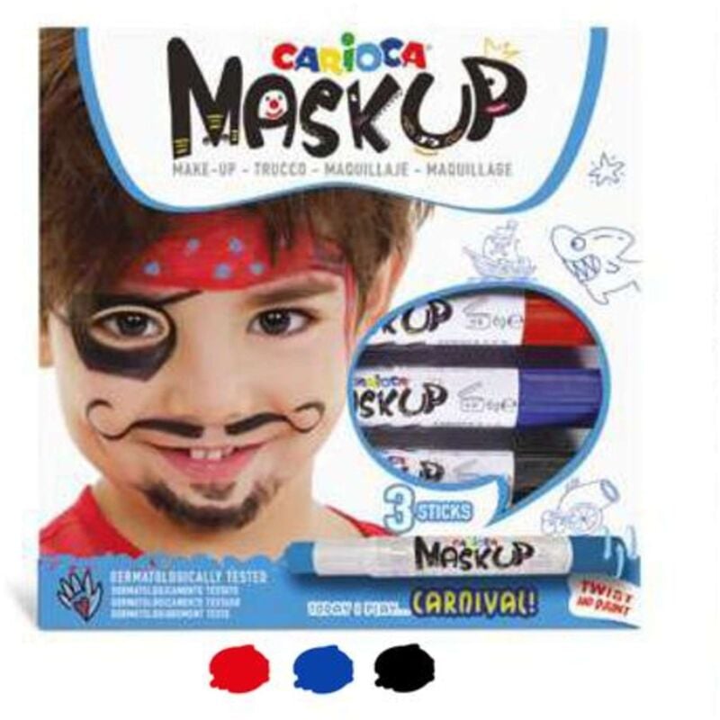 foto del prodotto sc.3 pennarelli maskup carnival carioca 43050 x1