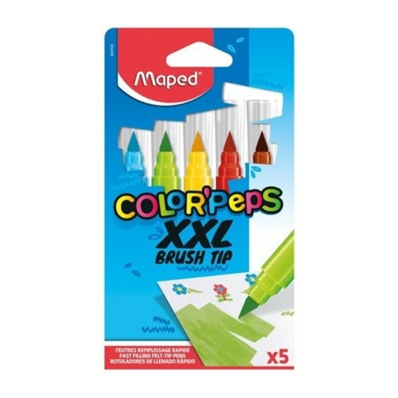 foto del prodotto sc.5 pennarelli xxl brush tip maped 844705 x6