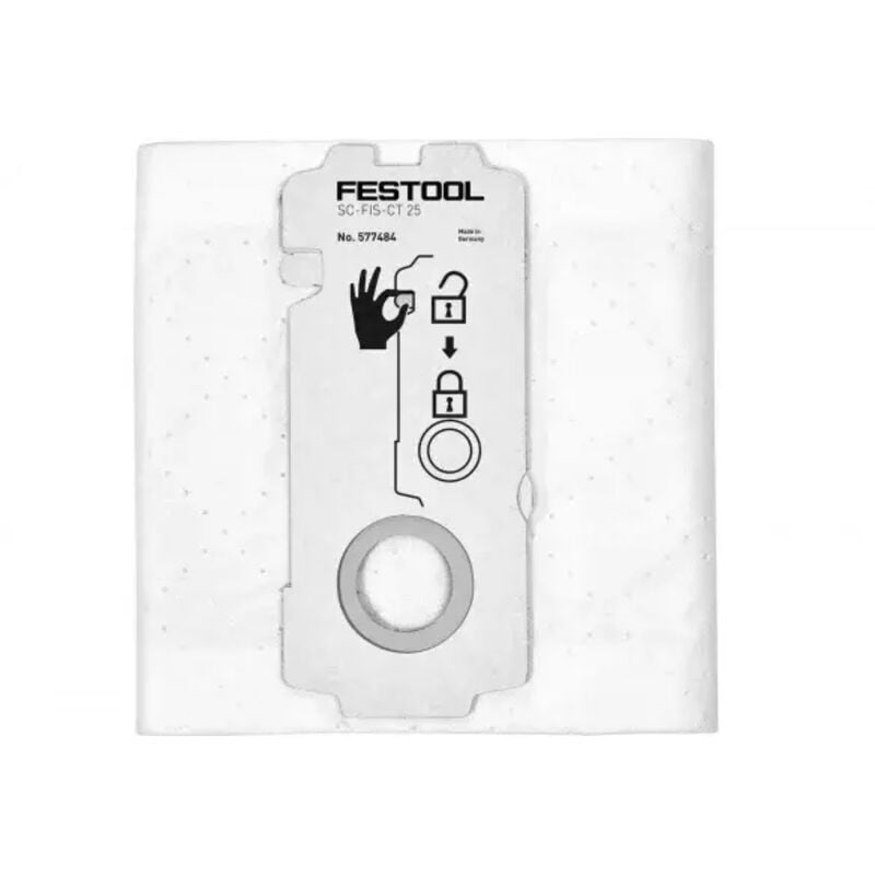 foto del prodotto sc fis ct 25 5 sacchetto filtro selfclean 5 pz. festool