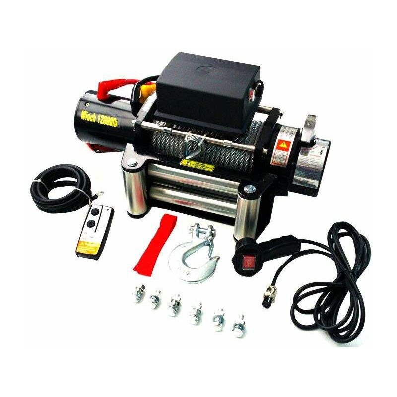 foto del prodotto sc12.0x verricello elettrico 12v 5443kg 4800w, lunghezza del cavo 28 m, 9,1mm varan motors