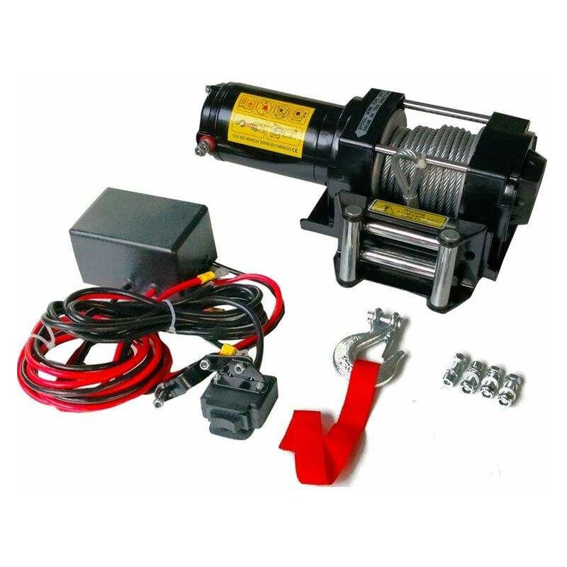 foto del prodotto sc3.0x verricello elettrico 12v 1360kg,1000w, lunghezza cavo 9,2 m, 5,5mm varan motors