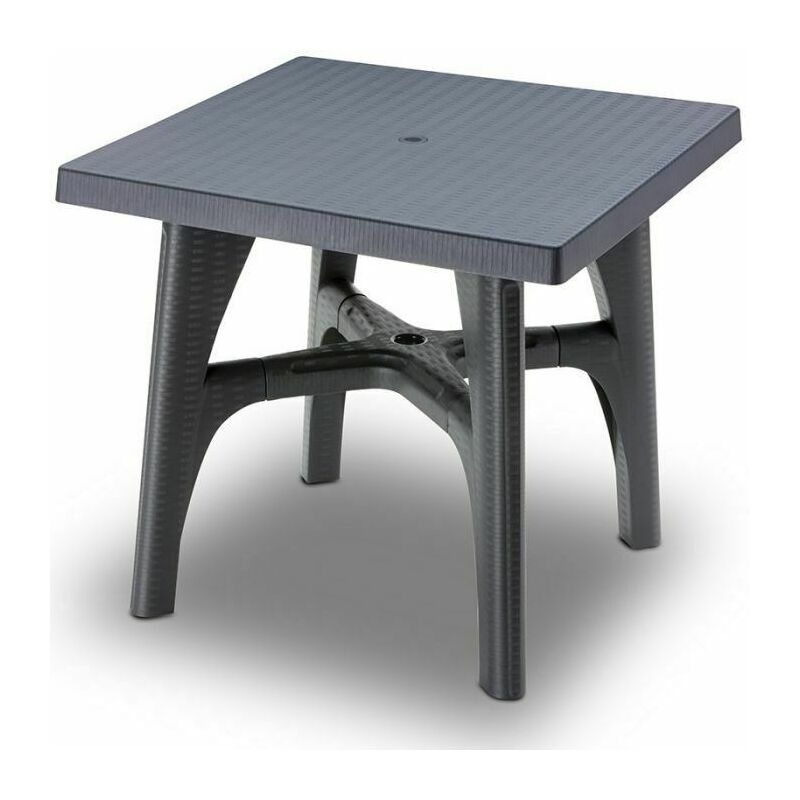 foto del prodotto scab giardino tavolo intrecciato 80 x 80 scab colore antracite