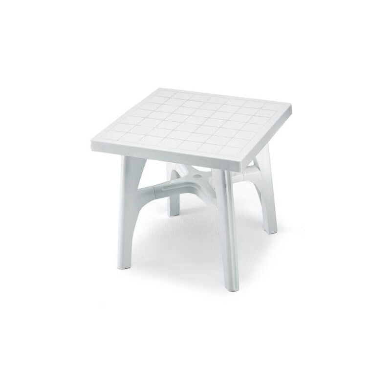 foto del prodotto scab tavolino esterno resina tavolo giardino plastica verde bianco 80x80 colore bianco