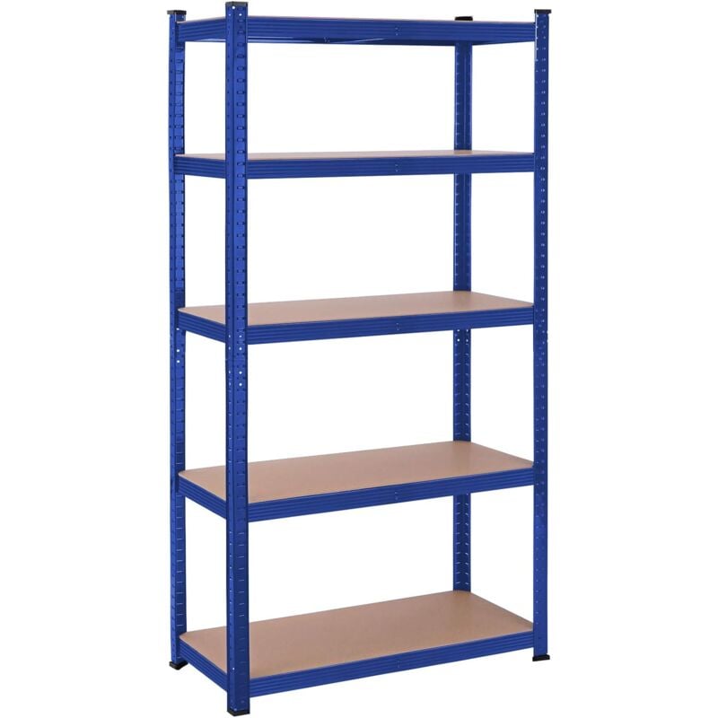 foto del prodotto scaffalatura a 5 ripiani, 180 x 90 x 40 cm, capacit di carico di 875 kg 175 kg per ogni ripiano , ripiani regolabili per garage, struttura in