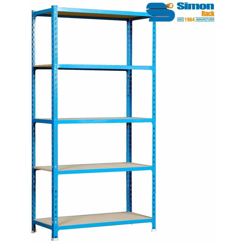 foto del prodotto scaffalatura metallica senza bulloni con pannello truciolare maderclick plus 5 500 simon rack