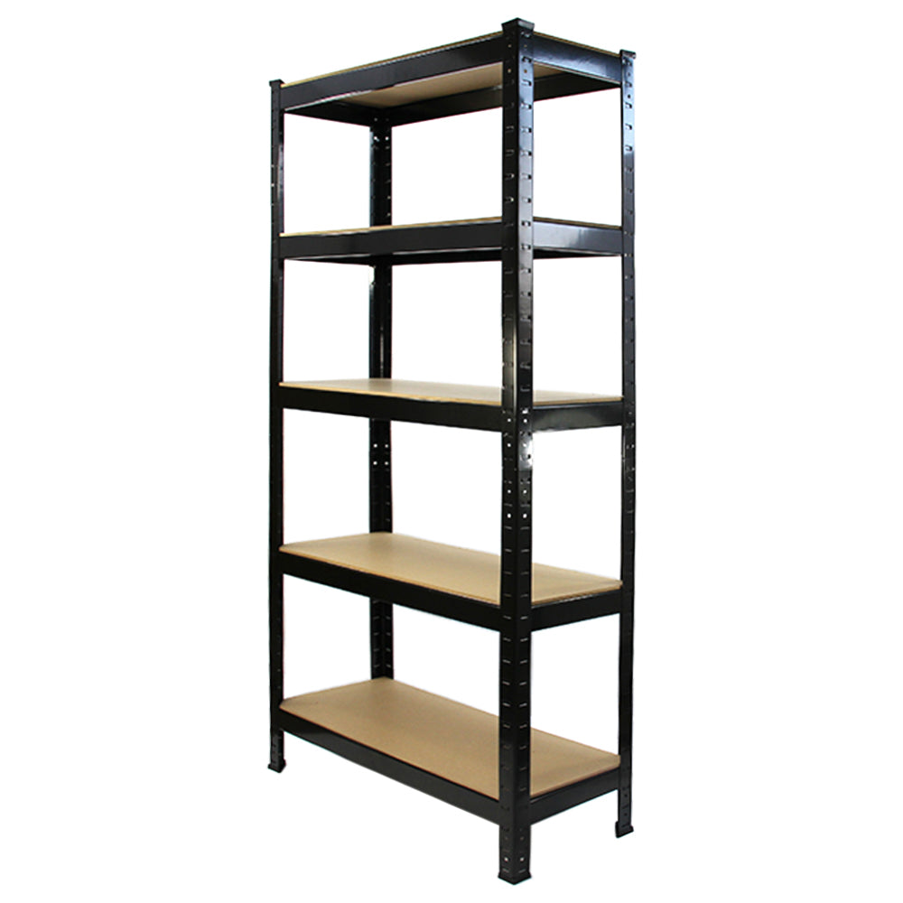 foto del prodotto scaffalatura robuste in acciaio senza bulloni t rax nero largo 75cm per garage