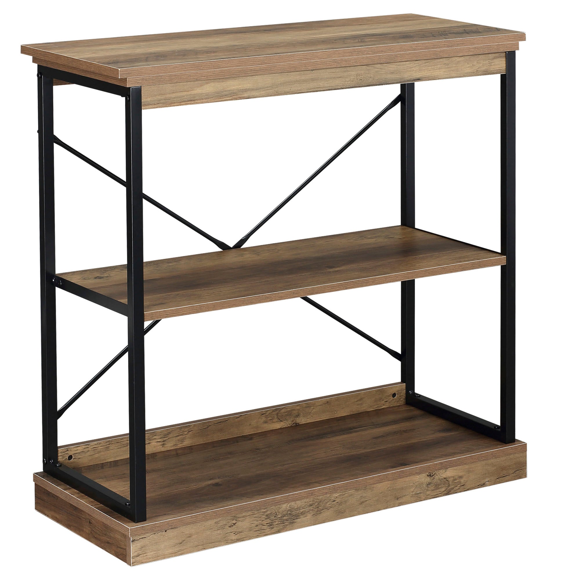 foto del prodotto scaffale 3 ripiani 80x36x81,3 cm in legno e metallo marrone