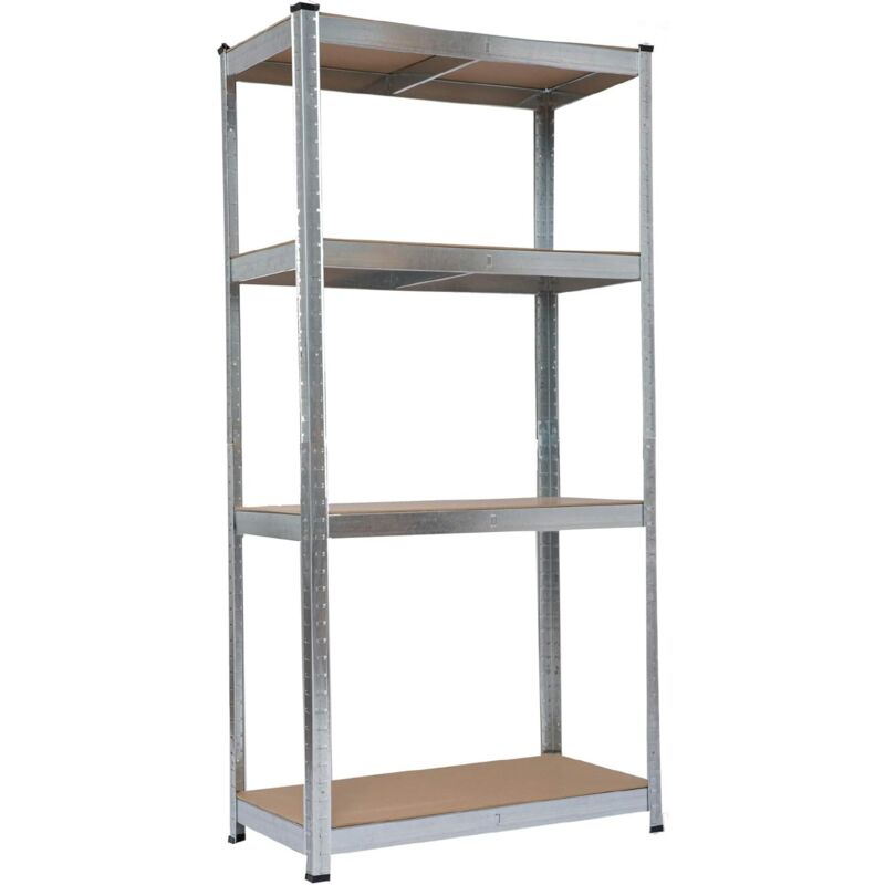 foto del prodotto scaffale 4 ripiani in metallo e mdf x 150 kg per ripiano 80x40x160 biacchi g.