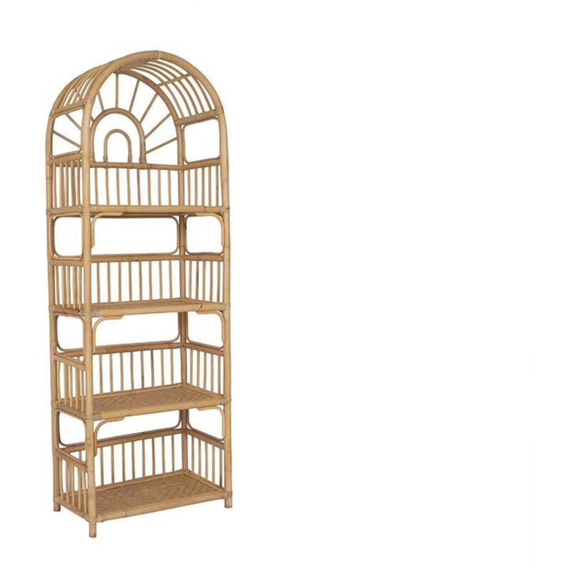 foto del prodotto scaffale 4 ripiani rattan naturale irisou