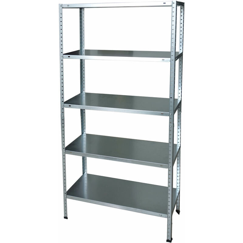 foto del prodotto scaffale 5 ripiani in metallo galvanizzato fadi silver