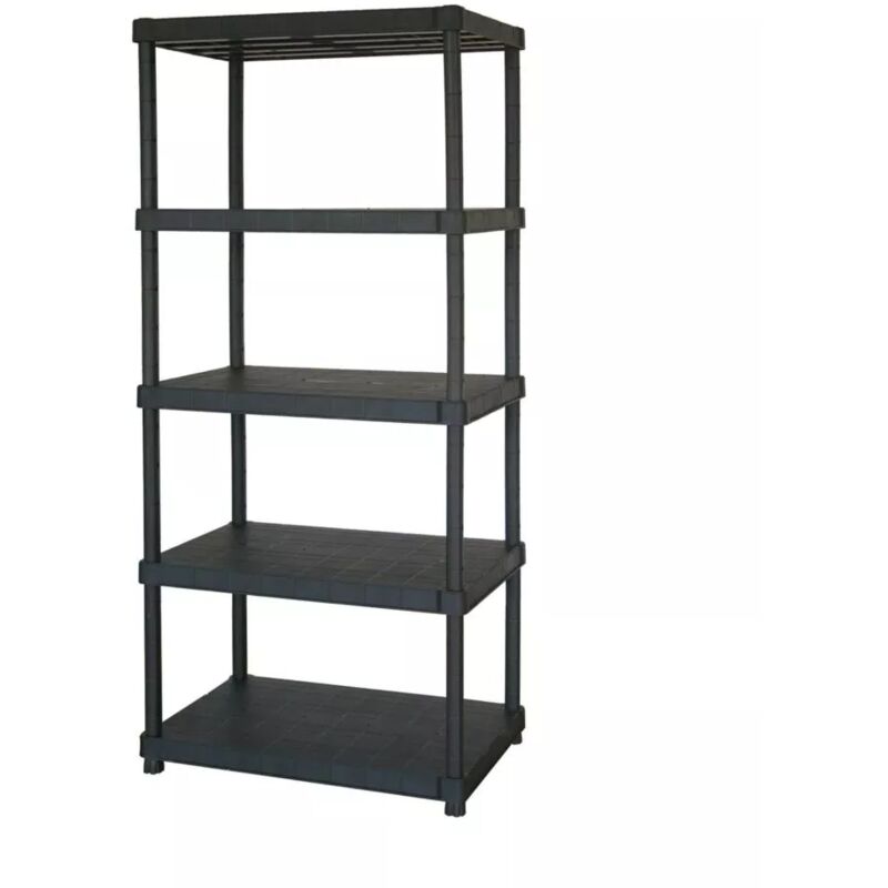 foto del prodotto scaffale 5 ripiani in polipropilene krios nero 90x60x188 cm