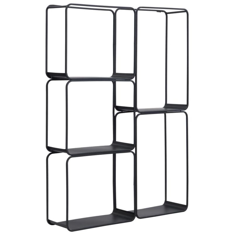 foto del prodotto scaffale 5 ripiani metallo nero asunta