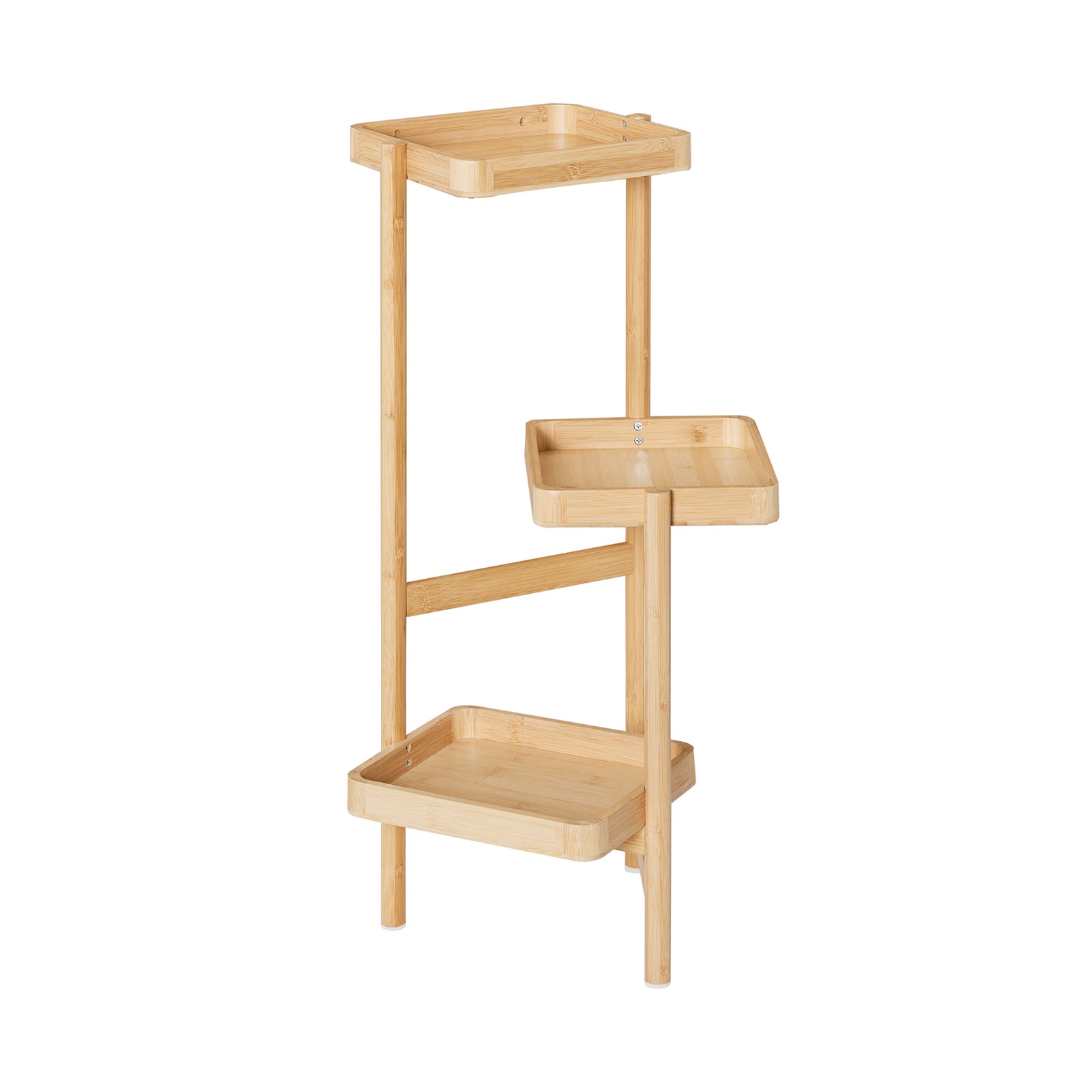 foto del prodotto scaffale a 3 livelli per piante in legno scaffale da giardino decorazione per balcone 31x27x78 cm naturale str12 n