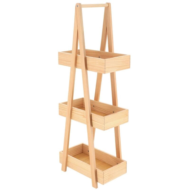 foto del prodotto scaffale a 3 piani in mdf di pino naturale tendance